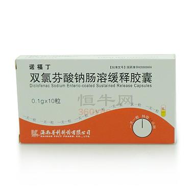 诺福丁 双氯芬酸钠肠溶缓释胶囊