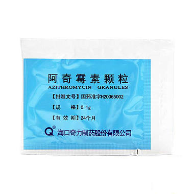 奇力阿奇霉素颗粒01克6袋
