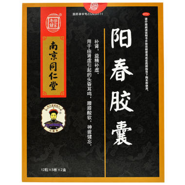 同仁堂 阳春胶囊 0.25g*12粒*5板*2盒 南京同仁堂药业有限责任公司