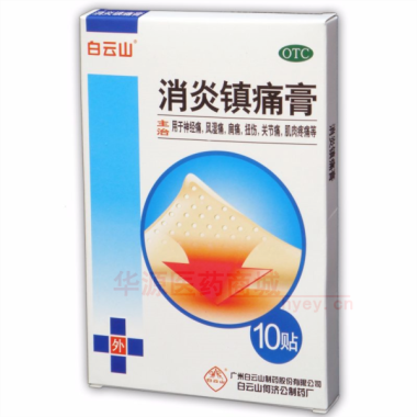 消炎镇痛膏 10cm*7cm*10贴 广州白云山医药集团股份有限公司白云山何济公制药厂