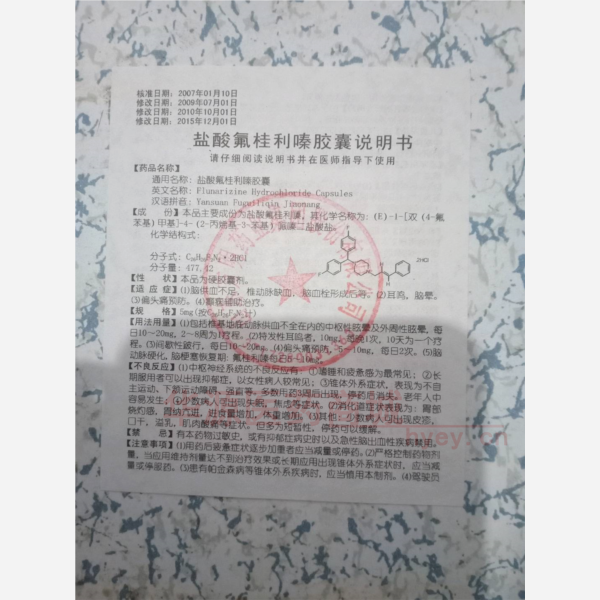 优选 盐酸氟桂利嗪胶囊