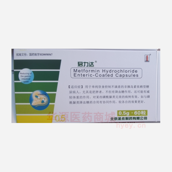 优选 盐酸二甲双胍肠溶