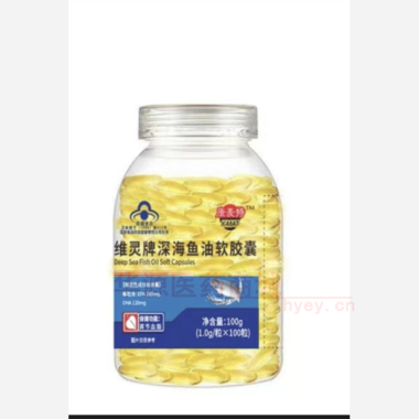 维灵牌深海鱼油软 100s 华北制药集团维灵保健品有限公司委托营家健康科技(广东)有限公司
