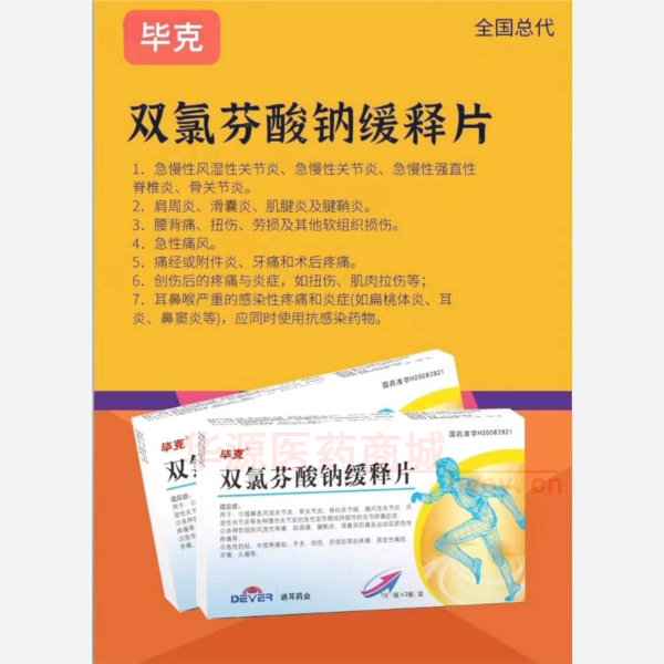 优选 双氯芬酸钠缓释片