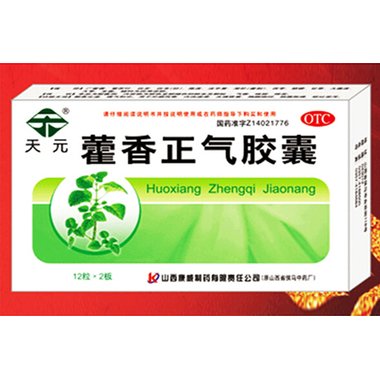 辉南辉发 藿香正气胶囊 0.3克×12粒×2板/盒 吉林省辉南辉发制药股份有限公司