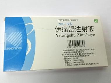 伊痛舒注射液 2ml*12支 陕西医药控股集团山海丹药业股份有限公司