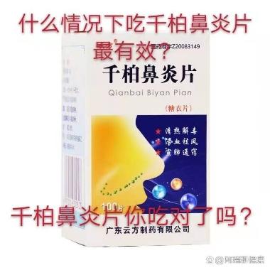 千柏鼻炎片(薄膜 0.44g*100s 广州白云山中一药业有限公司